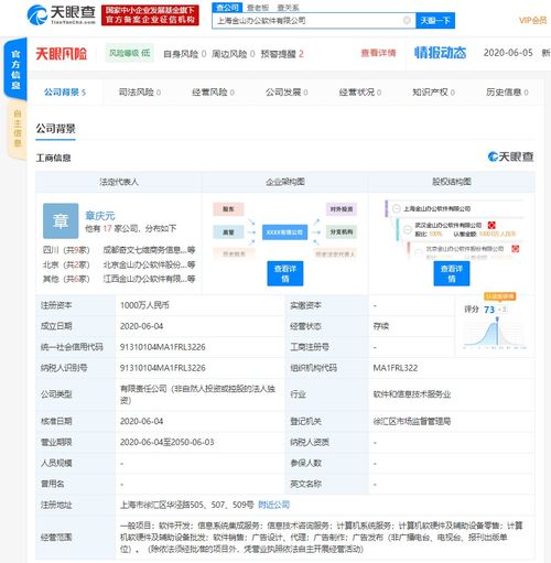 金山辦公落戶上海，注冊資本千萬級新公司聚焦計算機軟硬件及輔助設(shè)備
